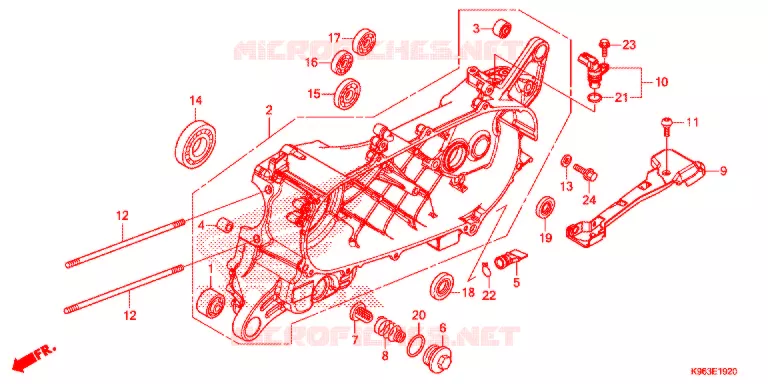 CASSA MANOVELLA SINISTRA Honda SCOOTER 125 PCX 2021  WW125L