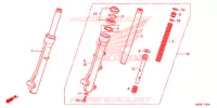 FORCELLA ANTERIORE per Honda CLICK 125 I Idling Stop Spoked Wheels 2015