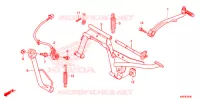 PIEDE D'APPOGGIO/BRACCIO AVVIATORE A TIRO per Honda CLICK 125 I Idling Stop Spoked Wheels 2015