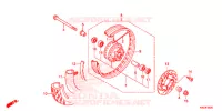 RUOTA ANTERIORE (RAYON) per Honda CLICK 125 I Idling Stop Spoked Wheels 2015