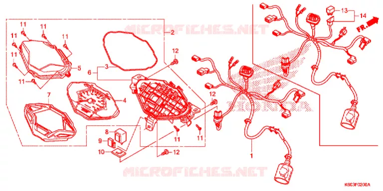 INDICATORE (ACB125BTF,G,H/CBTF,G,H) Honda SCOOTER 125 CLICK 2015  ACB125BTF