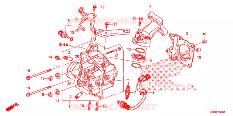 TESTATA Honda SCOOTER 125 CLICK 2015  ACB125BTF