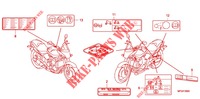 ETICHETTA CAUZIONE   per Honda CB 600 F HORNET ABS 25KW 2011