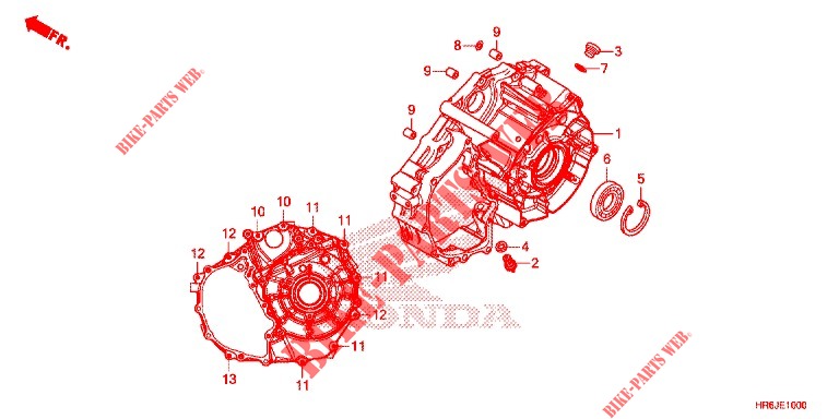 COPERTURA CASSA MANOVELLA  per Honda FOURTRAX 520 FOREMAN RUBICON 4X4 AT DCT EPS 2021