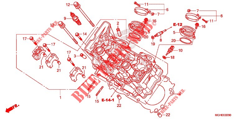 TESTATA  per Honda CROSSTOURER 1200 DCT 2014