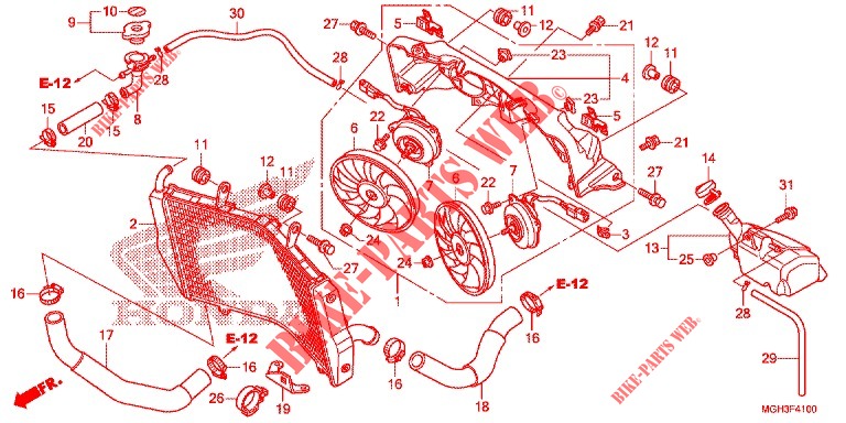 RADIATORE  per Honda CROSSTOURER 1200 2012