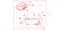 45 L TOP BOX SHASTA WHITE  per Honda 125 VARADERO 2011