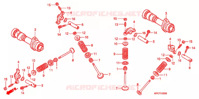 ALBERO A CAMME/VALVOLA   Honda MOTO 125 VARADERO 2011  XL125VB