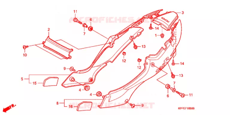COPERTURA LATO  Honda MOTO 125 CBR 2007  CBR125RW7