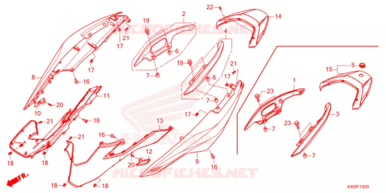 CARENE POSTERIORE Honda SCOOTER 125 FORZA 2021  NSS125ADM_T