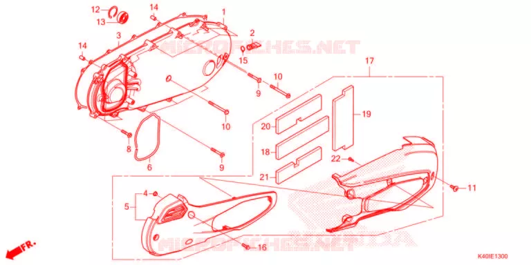 COPERTURA LATO SINISTRO  Honda SCOOTER 125 FORZA 2021  NSS125ADM_T
