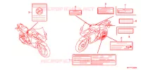 ETICHETTA CAUZIONE   per Honda CBR 150 R PGMFI 2011