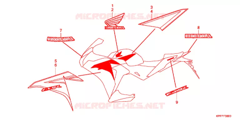 MARCHIO/STRISCIA (CBR150RB-PH/CBR150RC-IN) Honda MOTO 150 CBR 2011  CBR150RB