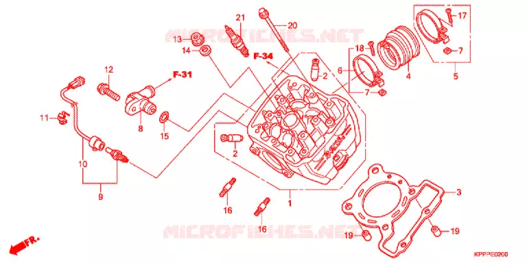 TESTATA   Honda MOTO 150 CBR 2011  CBR150RB