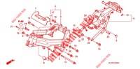 CORPO TELAIO   per Honda VFR 800 VTEC ABS BLANCHE 2012