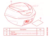     KIT,TOP BOX B *NHB88M* per Honda SH 350 TOP BOX 2021