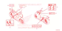 ETICHETTA CAUZIONE   per Honda SH 350 TOP BOX 2021