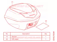     KIT,TOP BOX B *NHA16P* per Honda SH 350 2021