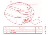    KIT,TOP BOX B *NHB88M* per Honda SH 350 2021