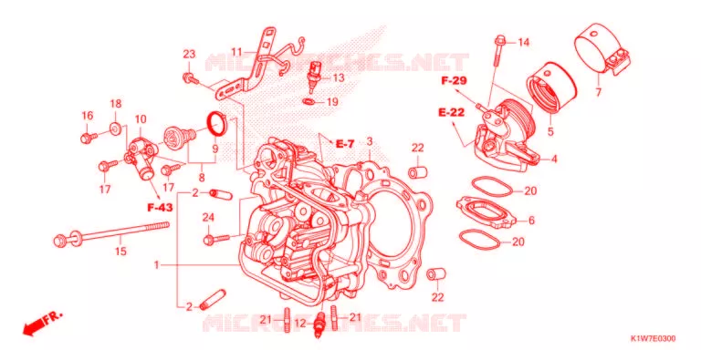 TESTATA   Honda SCOOTER 350 SH 2021  SH350AM