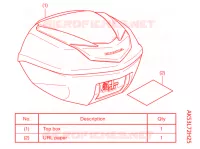     KIT,TOP BOX B *NHB88M* per Honda SH 350 SPORTY 2ED 2022