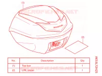     KIT,TOP BOX B *NHB88M* per Honda SH 350 SPORTY 2022