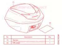     KIT,TOP BOX B *NHA16P* per Honda SH 350 SPORTY ED 2022
