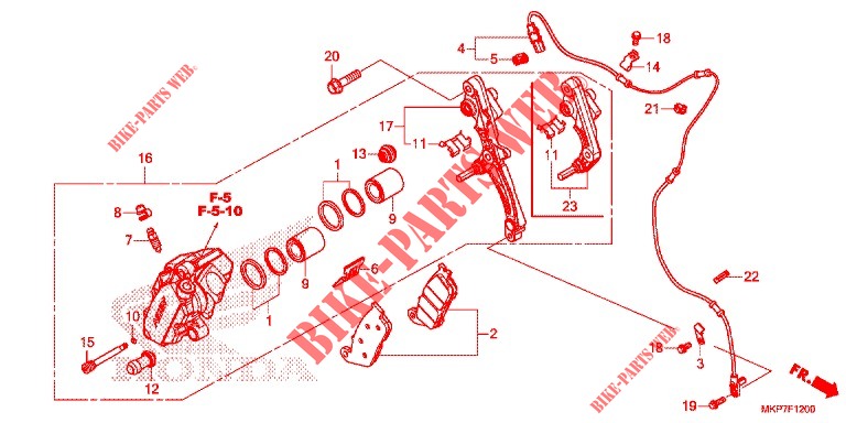 CALIBRO FRENO ANTERIORE   per Honda CB 500 X 2021