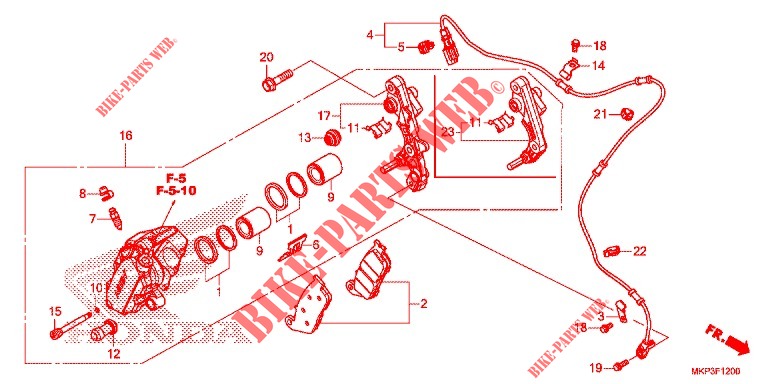 CALIBRO FRENO ANTERIORE   per Honda CBR 500 R ABS 2021