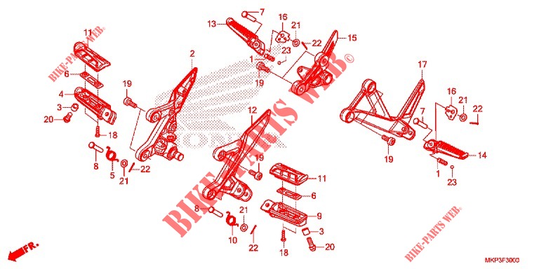 GRADINO   per Honda CBR 500 R ABS 2021