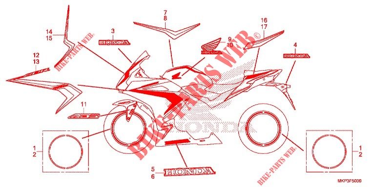 MARCHIO/STRISCIA  per Honda CBR 500 R 2021