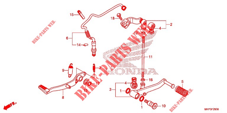 PEDALE   per Honda CBR 500 R ABS 2021