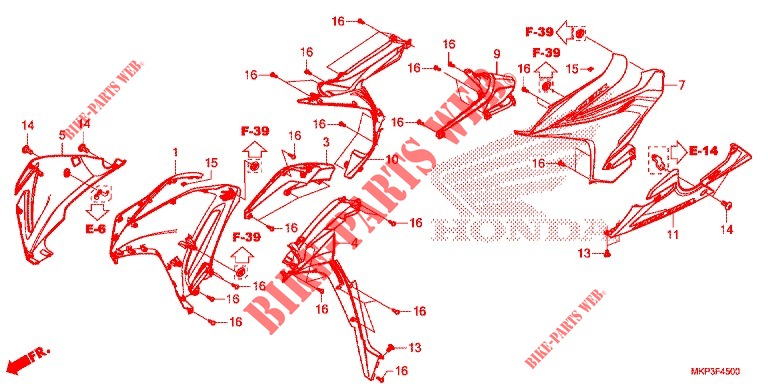 RIPARO MEDIO  per Honda CBR 500 R ABS 2021