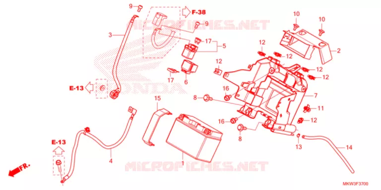 Batteria Moto Furukawa VRLA FTZ14S 12V 11.2Ah - Per Honda NC750X, XD 750 2018