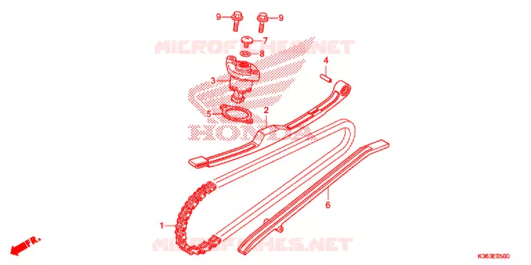 CATENA CAMMA/TENSIONE   Honda SCOOTER 150 PCX 2016  WW150H