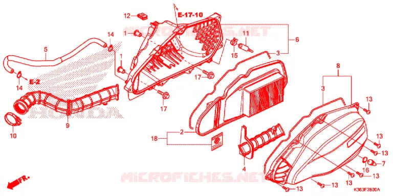 FILTRO ARIA   Honda SCOOTER 150 PCX 2016  WW150H