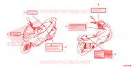 ETICHETTA CAUZIONE   per Honda PCX 150 2020