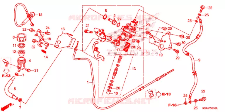 POMPA FRENO Honda SCOOTER 150 PCX 2020  WW150L