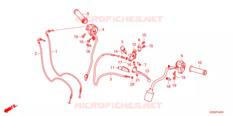 LEVA MANIGLIA/INTERRUTTORE/CAVO  Honda MOTO 125 GROM 2021  MSX125AM