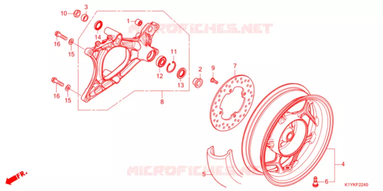 RUOTA POSTERIORE/BRACCIO OSCILLANTE  Honda SCOOTER 125 PCX 2022  WW125HVM