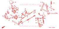 PIEDE D'APPOGGIO/PEDALE FRENO  per Honda CN 250 HELIX 2001