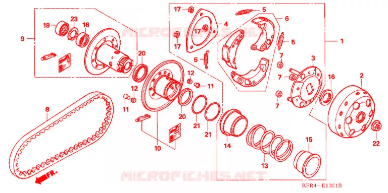 FACCIA AVVIATA ('00/'01/'04-'07) Honda SCOOTER 250 HELIX 2001  CN2501