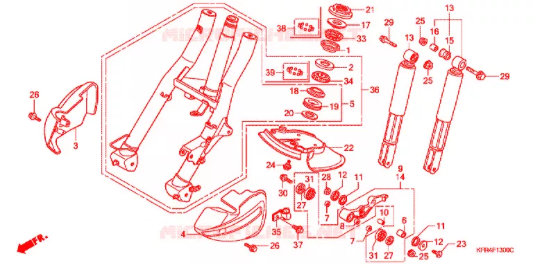 FORCELLA ANTERIORE  Honda SCOOTER 250 HELIX 2001  CN2501