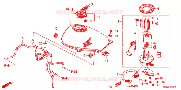 SERBATOIO COMBUSTIBILE/POMPA COMBUSTIBILE  Honda MOTO 500 REBEL 2018  CMX500AH