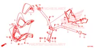 MANIGLIA STERZO/COPERTURA MANIGLIA  per Honda FORZA 300 ABS TOP BOX TYPE 3E 2018