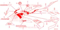 MARCHIO/STRISCIA (3) per Honda CBR 1000 RR SP BREMBO 30TH 2022