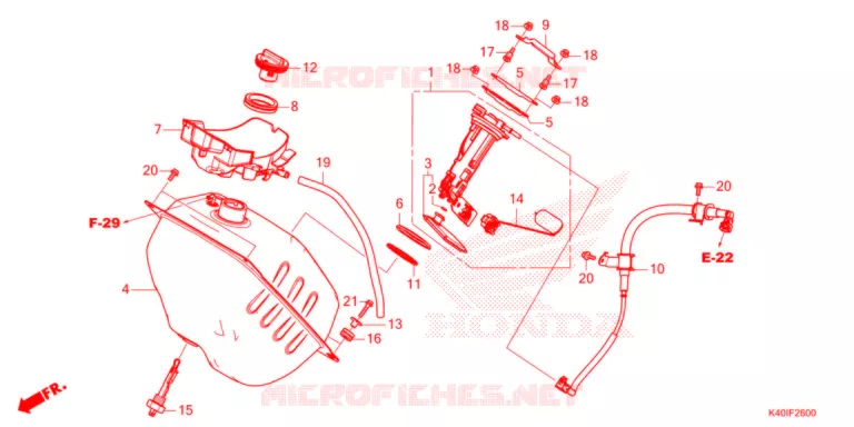 SERBATOIO COMBUSTIBILE Honda SCOOTER 125 FORZA 2022  NSS125ADN