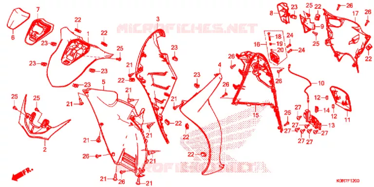 COPERTURA ANTERIORE Honda SCOOTER 125 SH 2022  SH125AD2N