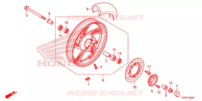 RUOTA ANTERIORE Honda SCOOTER 125 SH 2022  SH125ADN