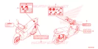 ETICHETTA CAUZIONE per Honda SH 150 ABS 2022